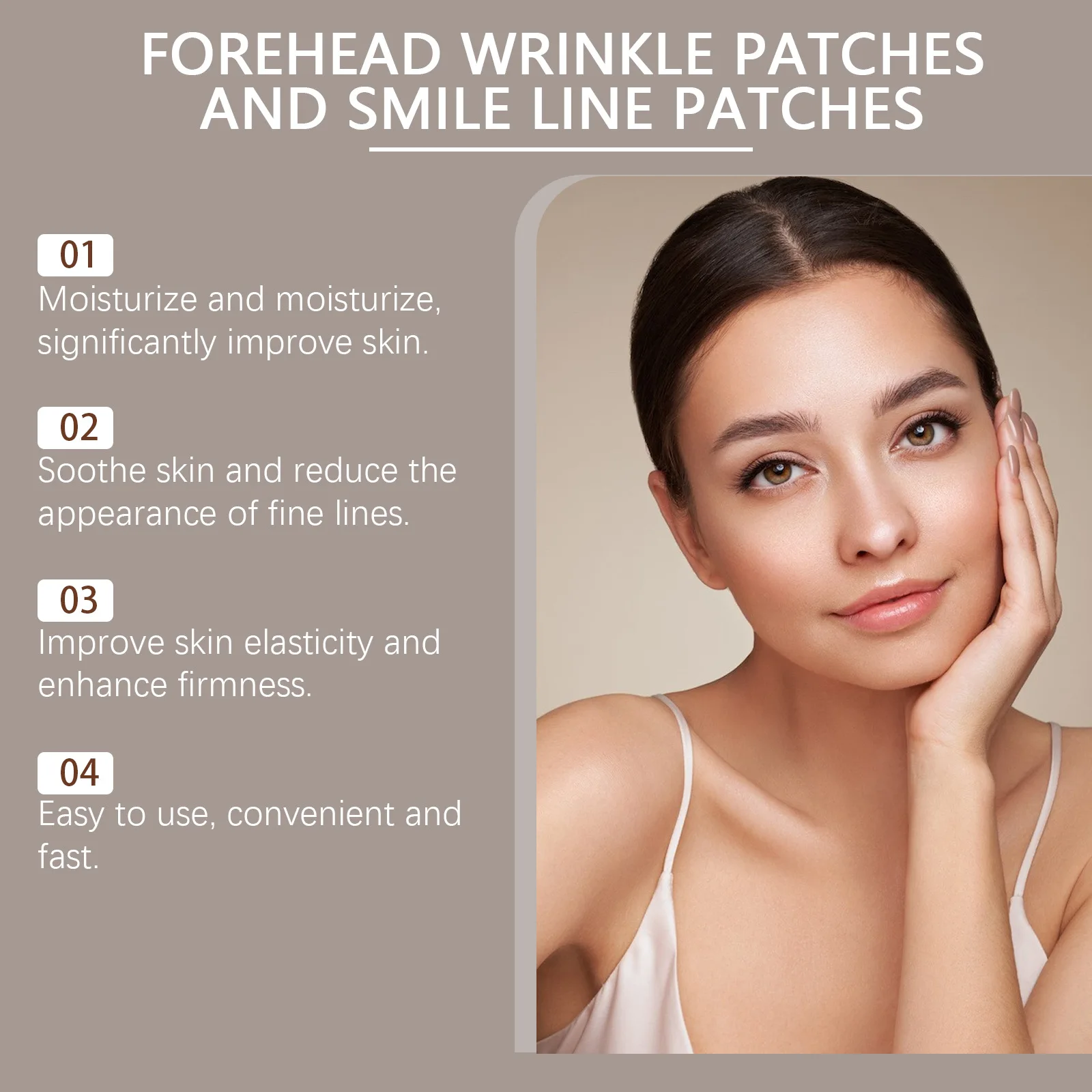 Forehead Patch Anti Wrinkle Nasolabial Folds Remover Thin Face Stickers Frown Lines Firming Lifting Tightening Facial Skin Care