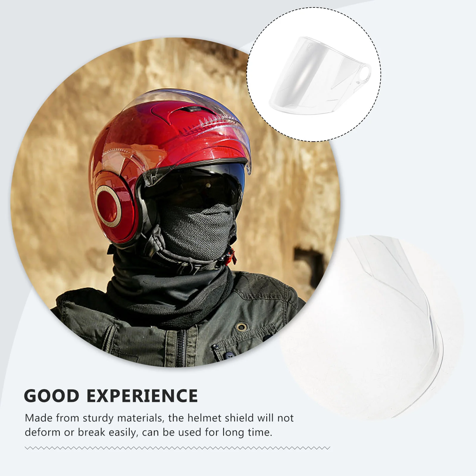 Motorbike Replaceable Visor Durable Motorcycle Shield Lens for Cyclist Wind and Sand Protection