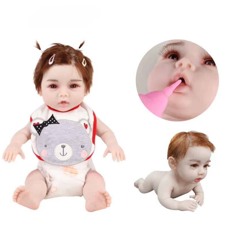 

47cm Silicone Full Body Girl Rebirth Doll Newborn Baby Toy Gift Birthday Gift for Boys and Girls