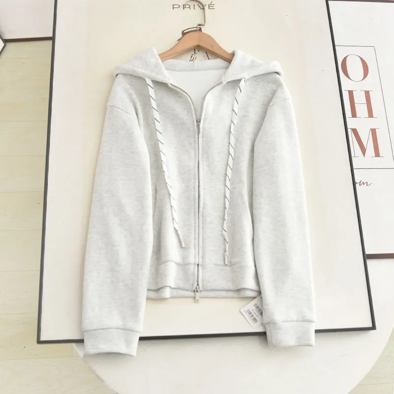 

Sweet And Cool Hoodie Casual Loose Women's ey Jaet Autumn 2025 Faion Slimming Effect Comfortable Fem Outerwear