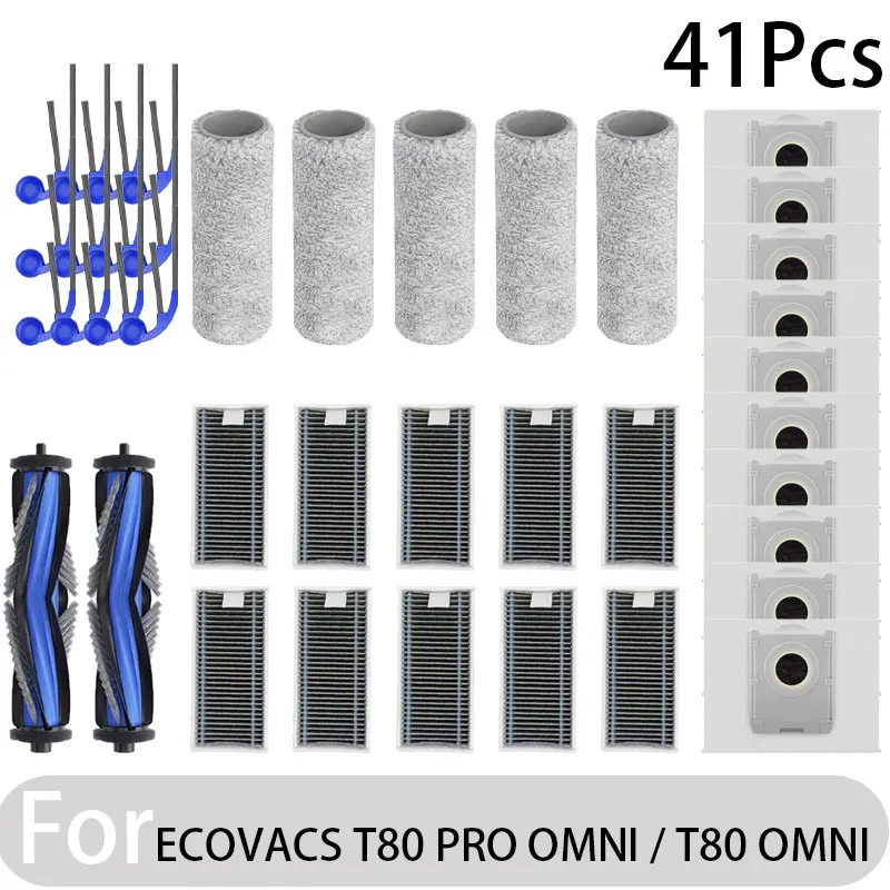 ECOVACS T80 PRO OMNI / T80 OMNI Stofzuigers Reiniger Hoofdrol Mop Doek Zijborstel Stofzak HEPA-filter Vervangingsaccessoires
