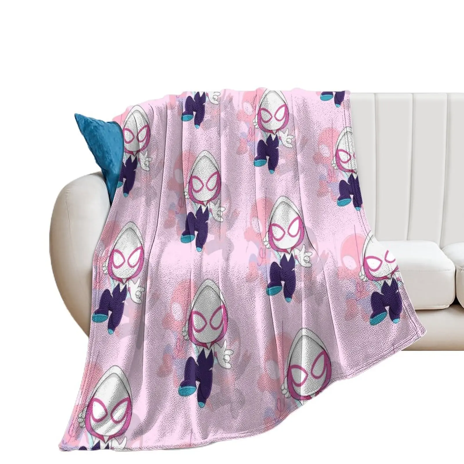 Cartoon spider ghost, cute baby spidey girl, grl pwr, cartoon ghost Throw Blanket manga blankets ands Blankets