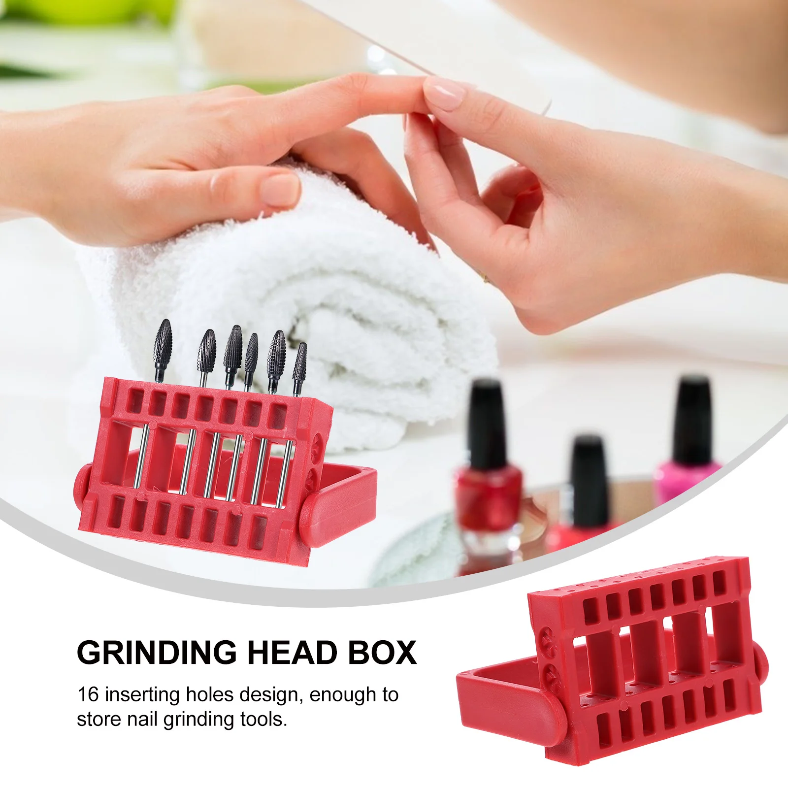 ネイル研削ツールボックス軽量ポータブルマニキュアオーガナイザー収納ケース家庭用プロフェッショナル使用用ブルー