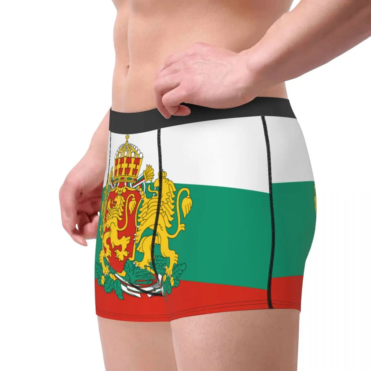 Men's Comfortable Boxer Underwear, Male Panties, Flag of Bulgaria Shorts