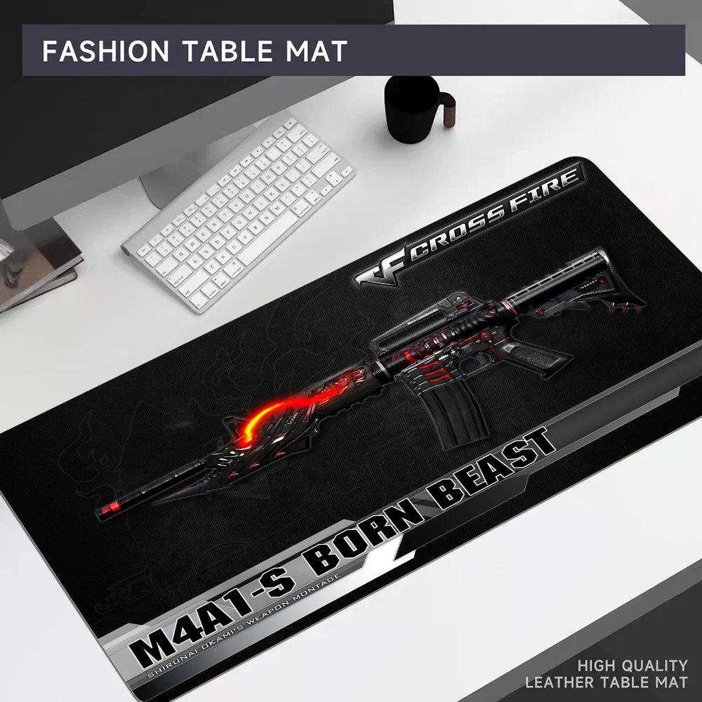 C-CrossFire GAME Mousepad 80x30cm XL Lockedge Office Computer Desk Mat Table Keyboard Big Mouse Pad Laptop Cushion  Bedroom