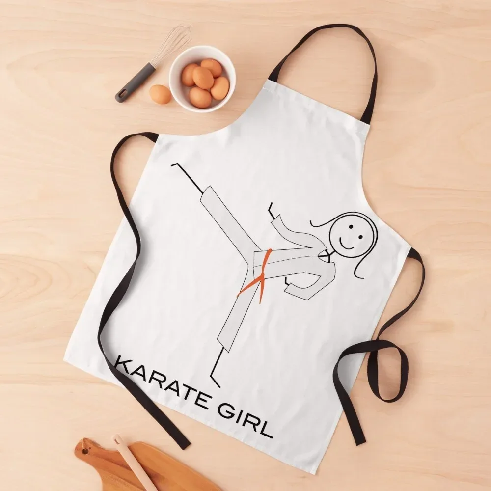 Funny Womens Orange Belt Karate Apron painters Kitchen Items For Home Accessories Restaurant Kitchen Equipment Apron