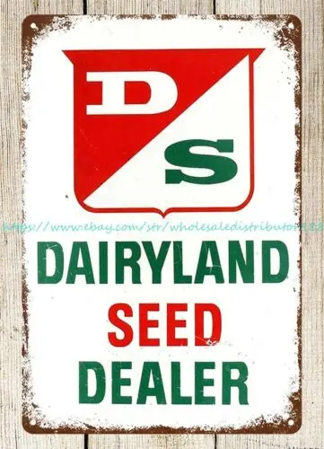 Dairyland-letreros de semillas, señal de lata de metal, distribuidor de semillas, decoración de apartamento, compras