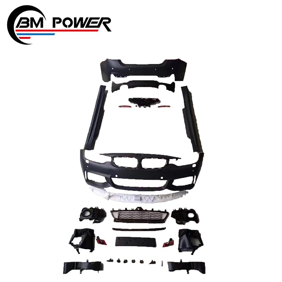 

4 Series F32 MT Style Body Kit New Condition pp Material Front Bumper Rear Bumper Side Skirt Car Body Kit Fit