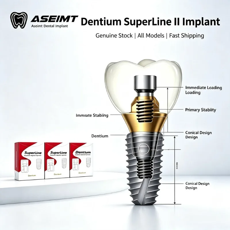 Genuine Dentium SECONDGENERATION IMPLANTS SuperLine Dental Rapid bone tuberculosis with titanium dental implants Quick delivery