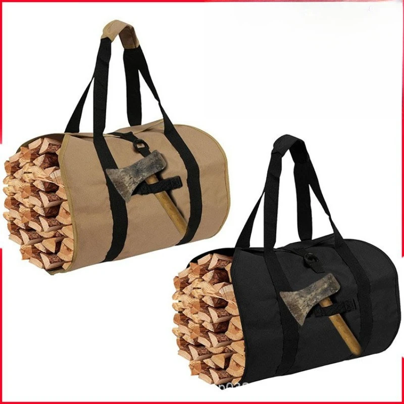 1PC Waterproof Firewood Log Carrier Portable Handbag Outdoor Wood Carrying Bag For Firewood Collection