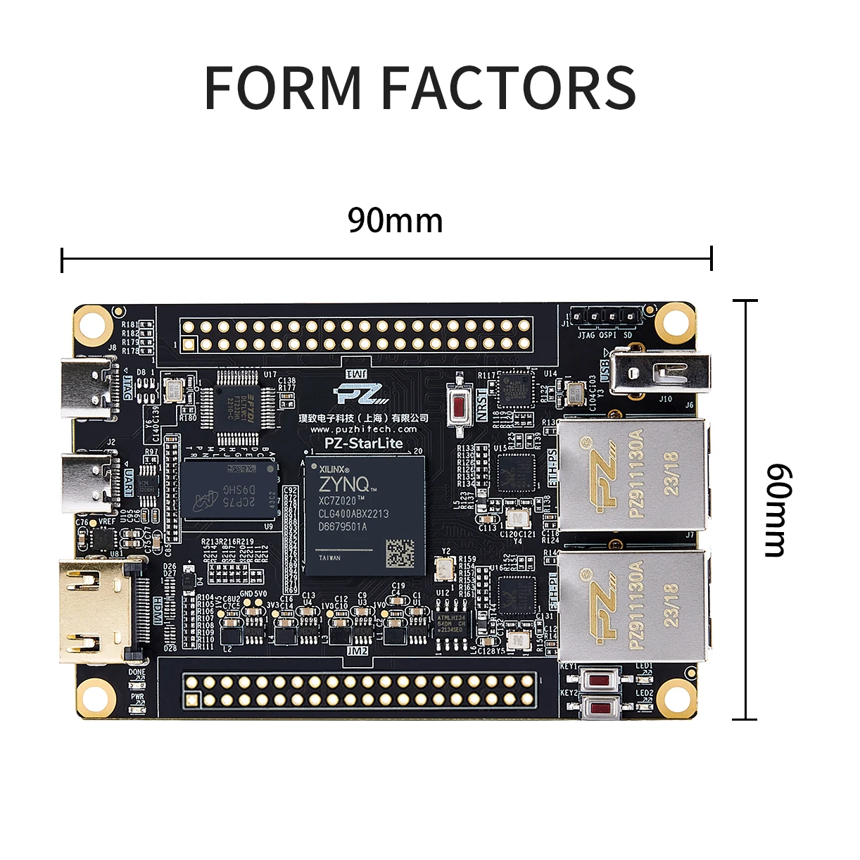 Imagem -04 - Conselho de Desenvolvimento Fpga Puzhi 7010 Starlite Xilinx Zynq7000 Soc Xc7z010 Xilinx Zynq-7000