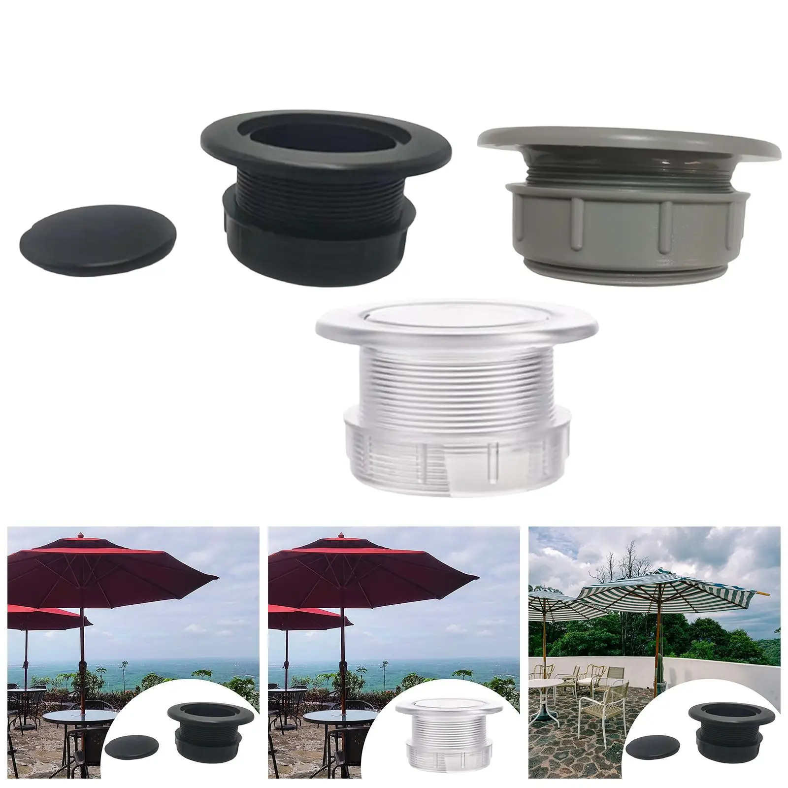 Umbrella Hole Plug Cap Set, Stabilizer, Patio Table Umbrella Hole Plug Cap Set for RV, Outside, Camping