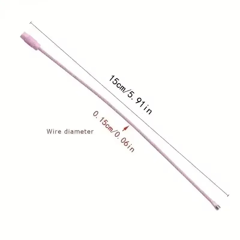 10 قطع من مشبك علامات الأمتعة المصنوع من أسلاك الفولاذ المقاوم للصدأ الملونة، متين وسهل التركيب، مثالي للسفر والاستخدام اليومي #6