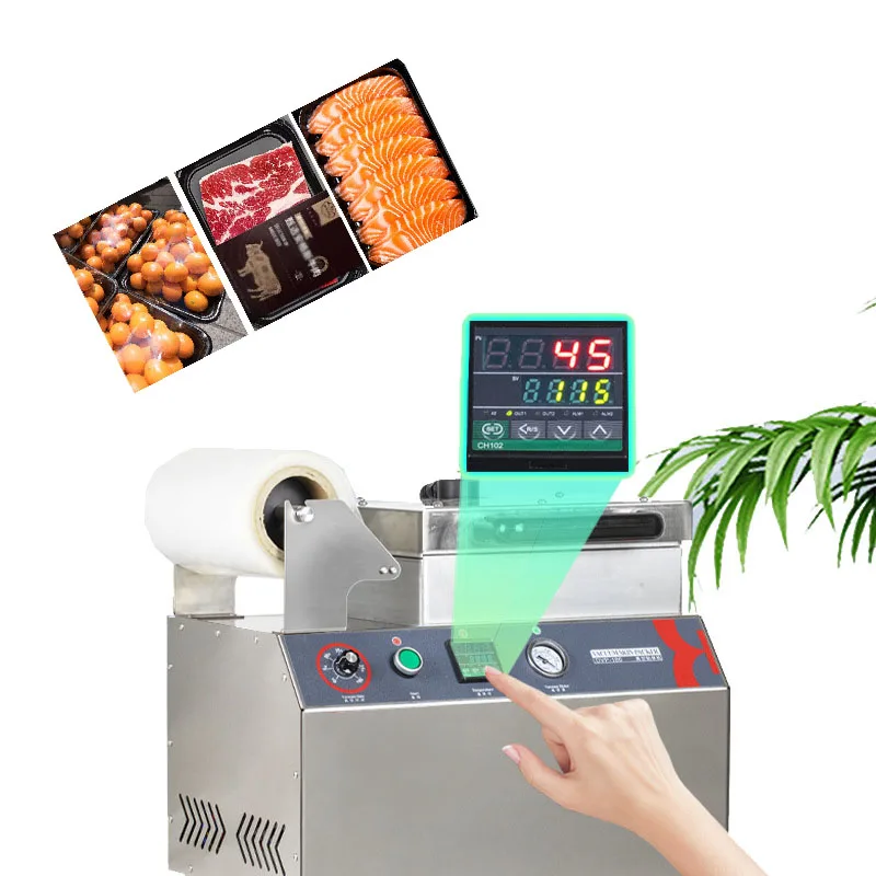 Food Vacuum Body Fitting Packaging Machine Vacuum Sealer Automatic Fresh Meat Seafood  Equipment Vacuum Skin Packaging Machine