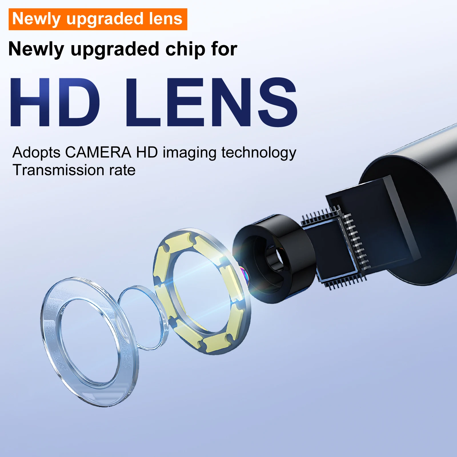 Endoscope Camera with Light 1080P HD Borescope Camera with 4.3