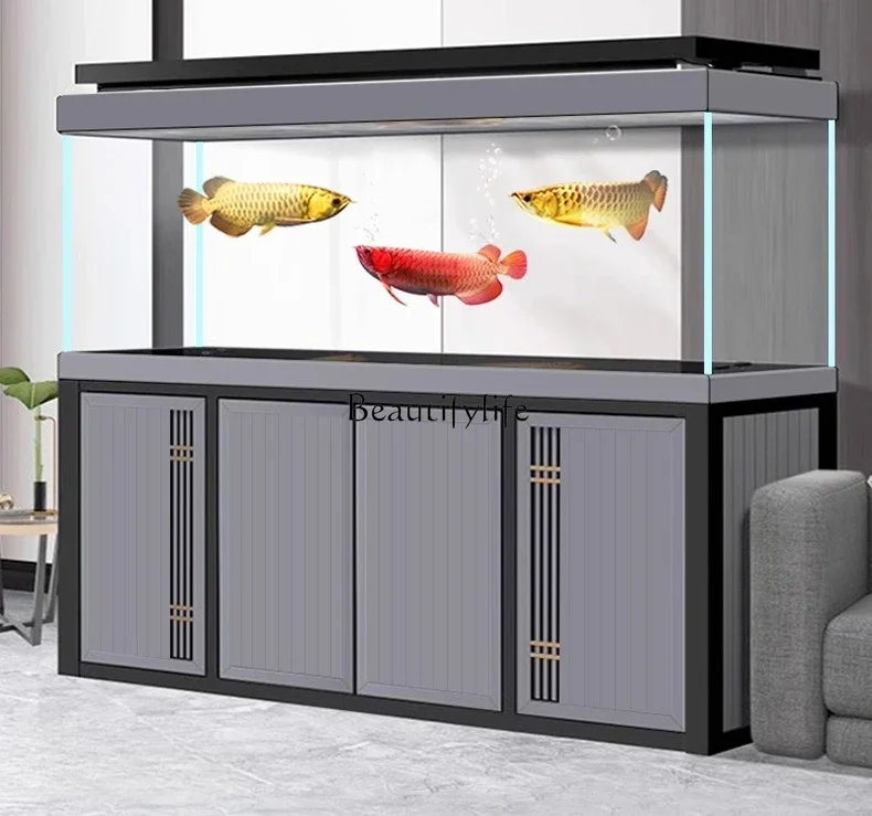 

LJYArowana Fish Tank Aquarium Bottom Filter Large Floor-standing Home Office No Water Change Needed