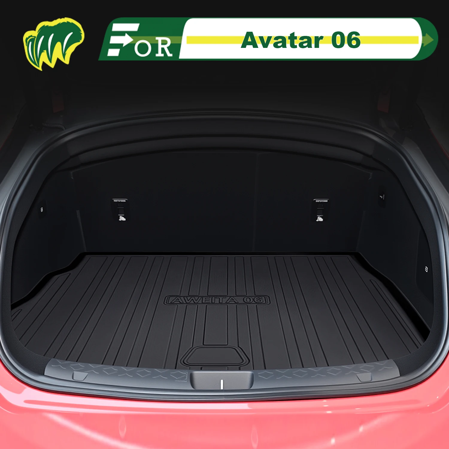 

Для Avatar 06 2025 TPE индивидуальный коврик для багажника автомобиля, всесезонный коврик для багажника, 3D-образный задний багажник, защитный коврик для багажника