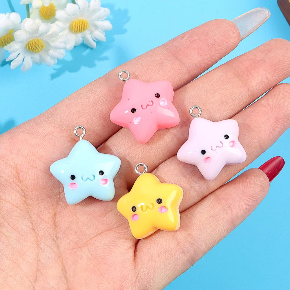 3/11/22 Pcs Multi-color Star Shaped Pendants, DIY Necklaces, Earrings, Mother's Day, Valentine's Day Gift Decoration Accessories