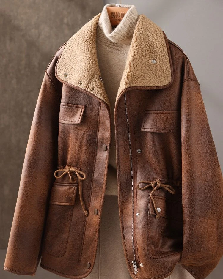 موضة شتاء جديدة لعام 2025 وسترة دافئة متوسطة وطويلة ومزاجية رفيعة ومتعددة الاستخدامات #5