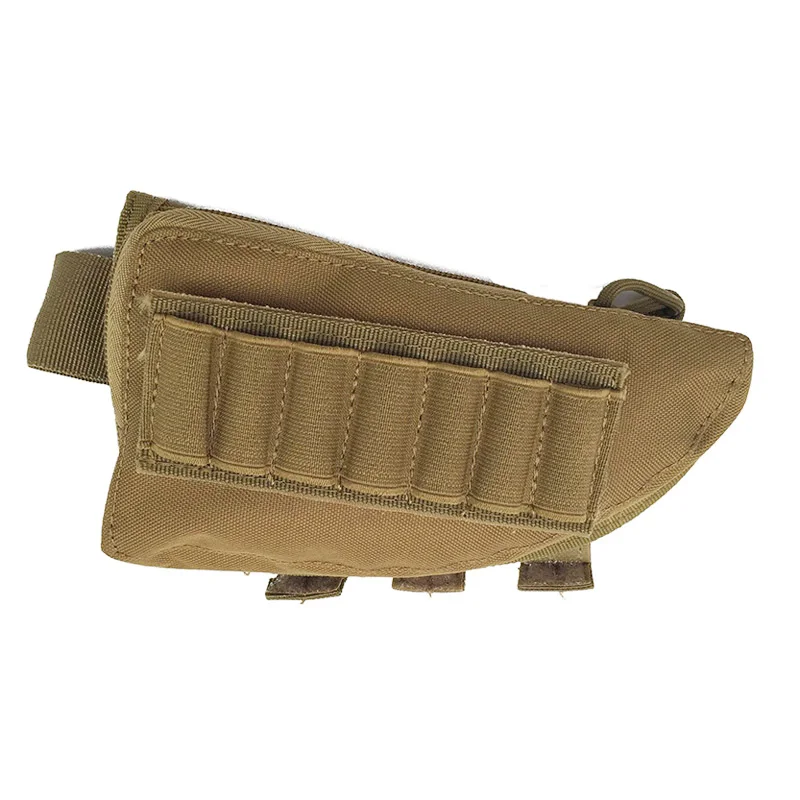 Tactical Rifle Shotgun Buttstock Bullet Bag Rifle Stock Ammo Shell Nylon Magazine Molle Pouch Cartridge Holder Gun Hunting Gear