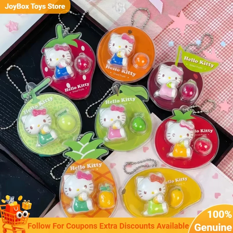 Genuine TOPTOY HelloKitty Sweet Fruit Stories Blind Box Mini Card Pendant Cute Toy Keychain Desktop Ornament Collectible Gift