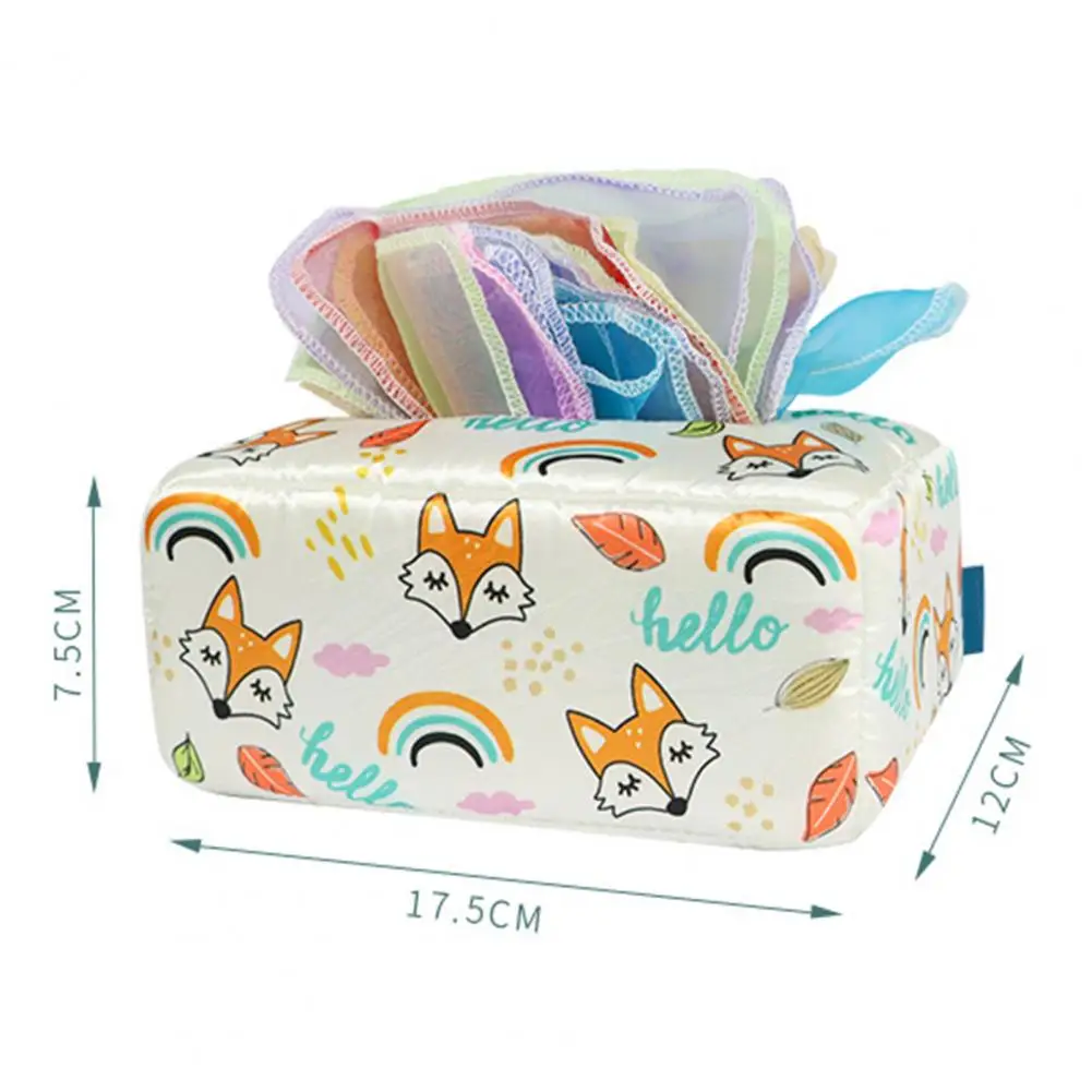 1 Set Mooie Baby Sensorisch Speelgoed Cartoon Prints Schattige Baby Speelgoed Doek Garen Weefsel Baby Zintuiglijk Speelgoed