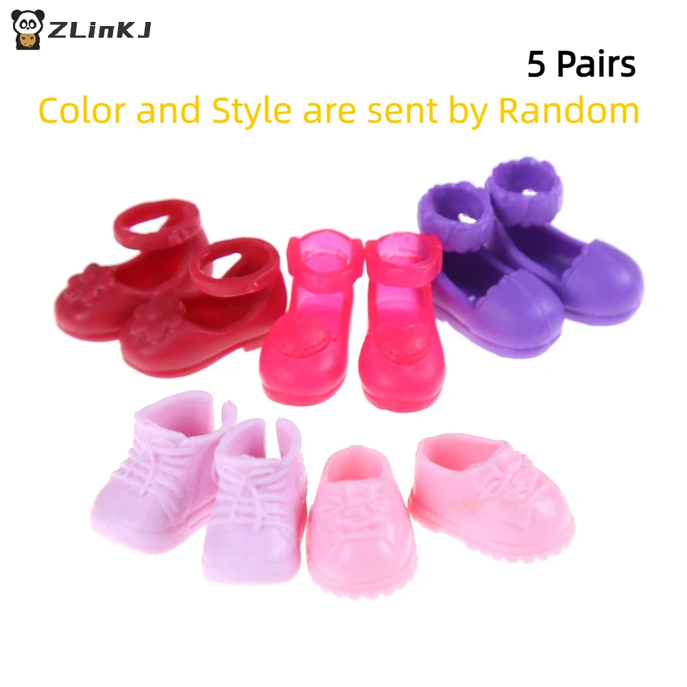 ▶ 5 Paar modische Schuhe, Stiefel für Schwesterpuppen, Kindergeschenk
