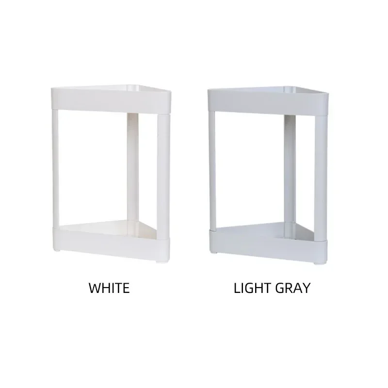 Bathroom Storage Organization Fine Double Layer Storage rack Thickened material Small Corner Shelf White minimalist style Shelf