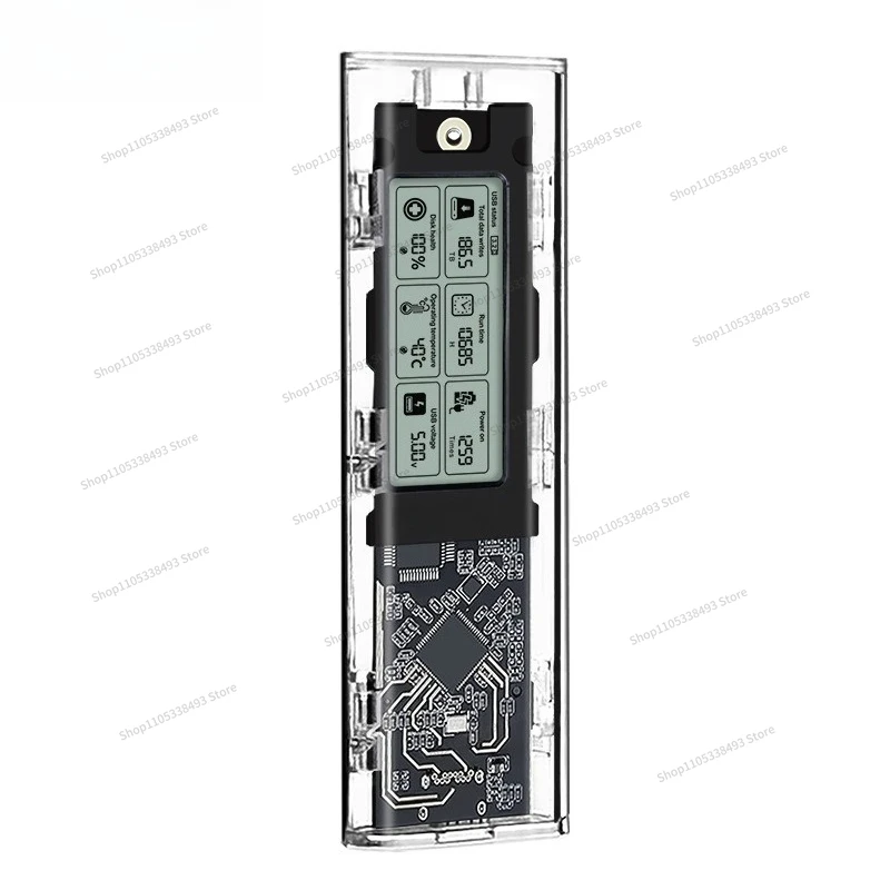 For M.2NVME/NGFF Dual Protocol SSD Box Intelligent Digital Display Health Detection Type-c3.2 Hard Disk