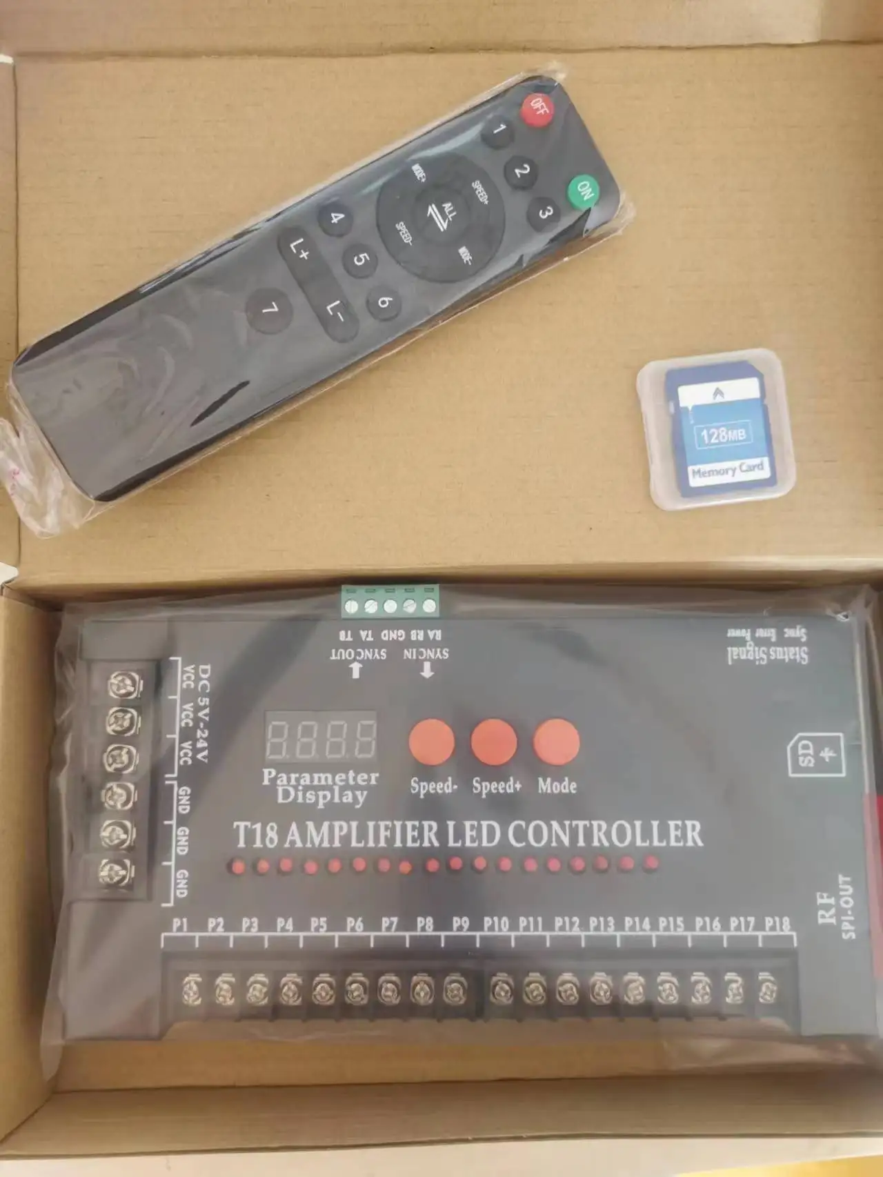 LED controller for 18 channels single and 4 channels for RGB