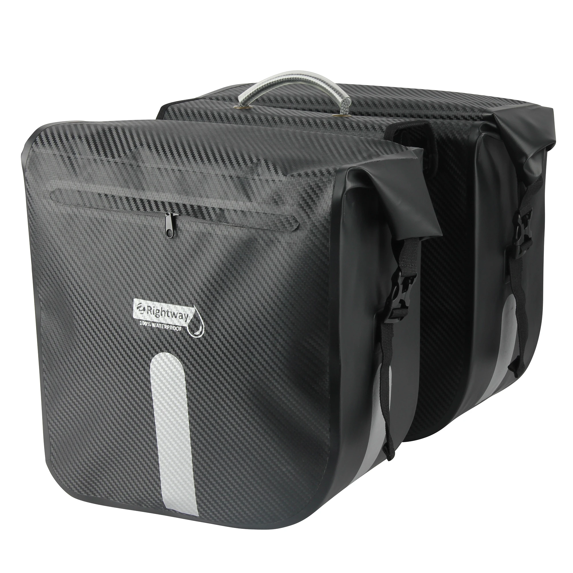 

STLF 100% Waterproof Large Capacity Double Side Large Capacity Bike PVC TPU Rear Rack Bicycle Bag