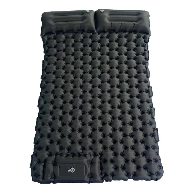 وسادة قابلة للنفخ في الهواء الطلق خفيفة الوزن محمولة للتخييم في الهواء الطلق، خطوة القدم، مقاومة للرطوبة، وسادة نوم مزدوجة لاستراحة الغداء #3