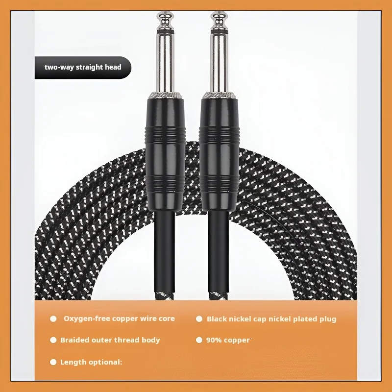 6 5mm Guitar Cable with Noise Reduction 6 35mm Mono Male to Male Audio Cable for Electric Acoustic Guitars and Bass 3 Pack Oxyge