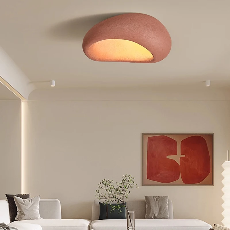 Nordic Minimalist Wabi Sabi Led Ceiling Lamps Chandelier Cream Style Bedroom Living Room LED Lights Lampara Techo Ceiling Lights