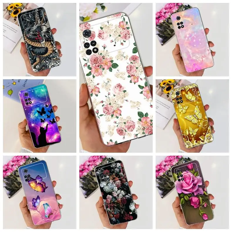 Beautiful Butterfly For Xiaomi Poco M4 Pro Case Silicone Soft Fundas Phone Back Cover For Xiaomi Poco M4 PocoM4 Pro 4G 5G Bumper