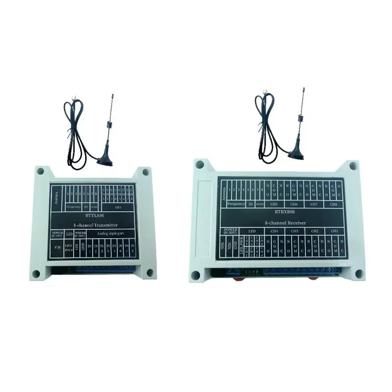 JABS-Controller 8CH 433Mhz ثنائي الاتجاه IO وحدة تبديل لنظام أمان باب المرآب نقطة إلى نقطة ردود الفعل عن بعد التبديل