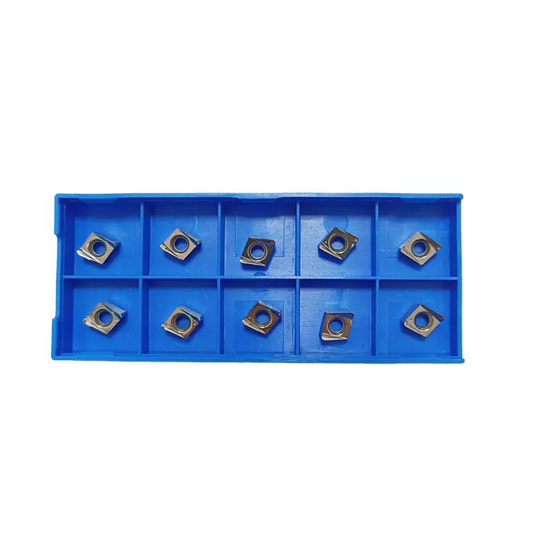 10 insertos de fresado de aleación dura de carburo 4NKT 060308 R para mecanizado de aluminio, cobre y carpintería