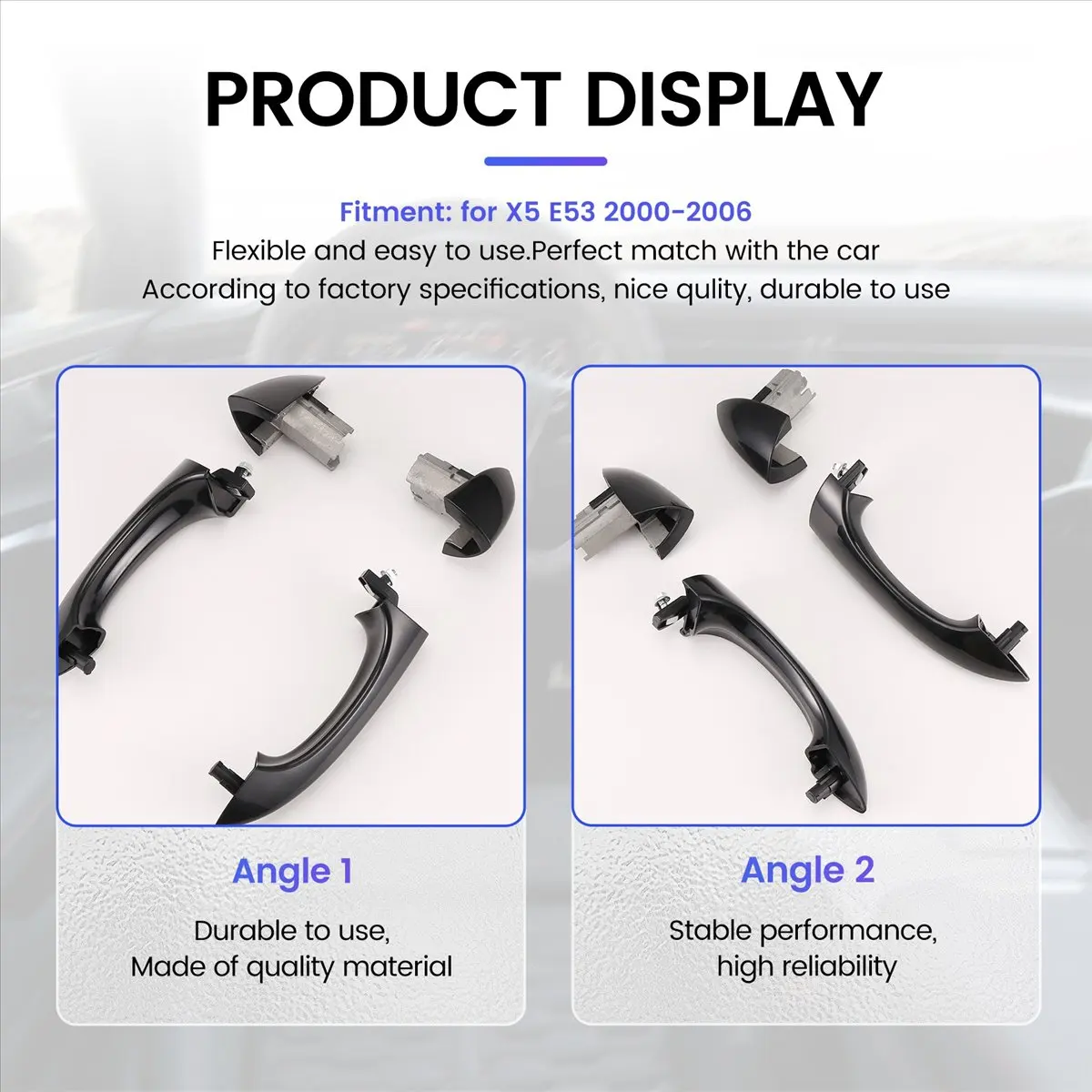 #88G (Bright Black)Car Outside Door Handle Kit for BMW X5 E53 2000-2006,Automotive Parts & Accessories
