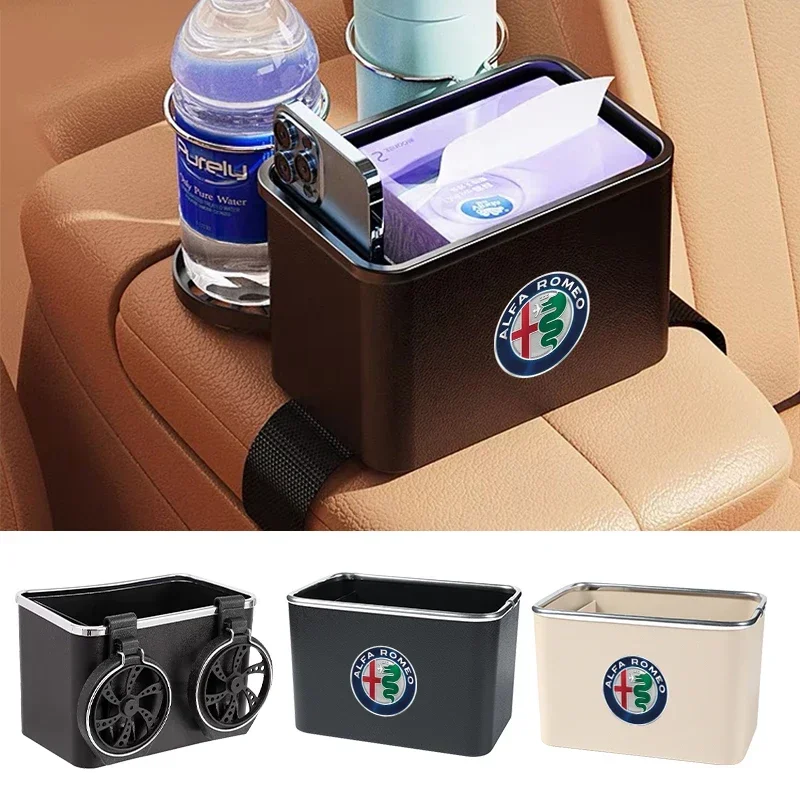 Multi-function Car Storage Box Armrest Organizers Auto Accessories For Alfa Romeo 147 159 156 Giulietta Giulia Mito Spider