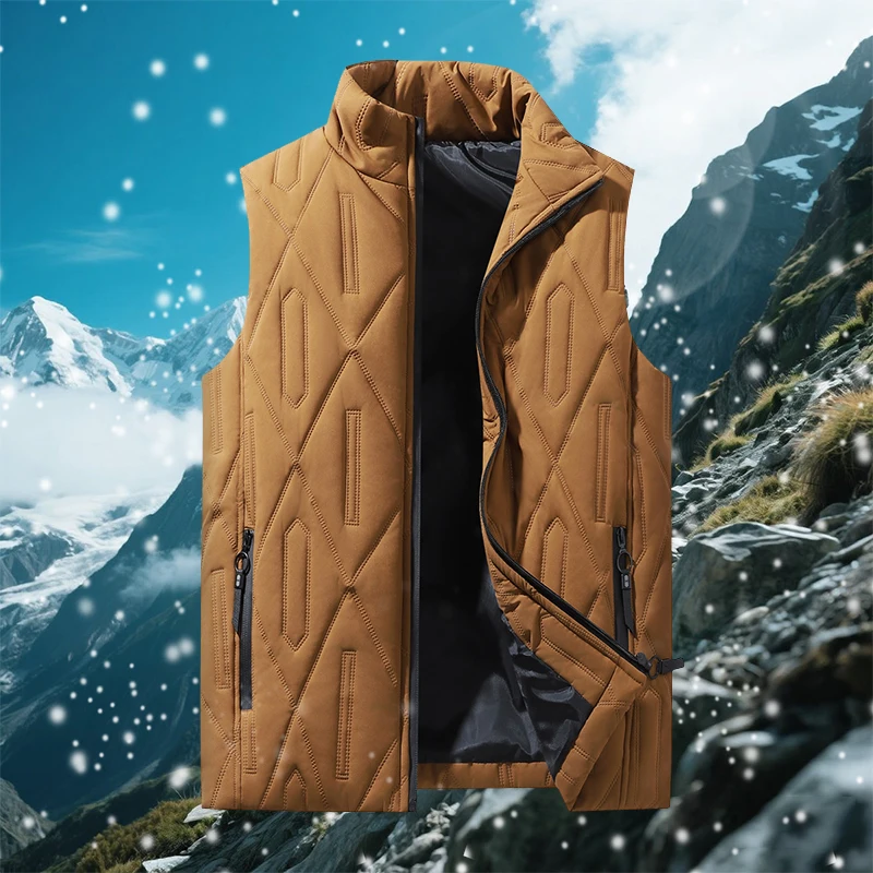 

Autumn Vest Jacket Men's Slim Fit Stand Collar Sleeveless Puffer Jackets Winter Casual Waistcoat Men Warm Coat 2025 Trends