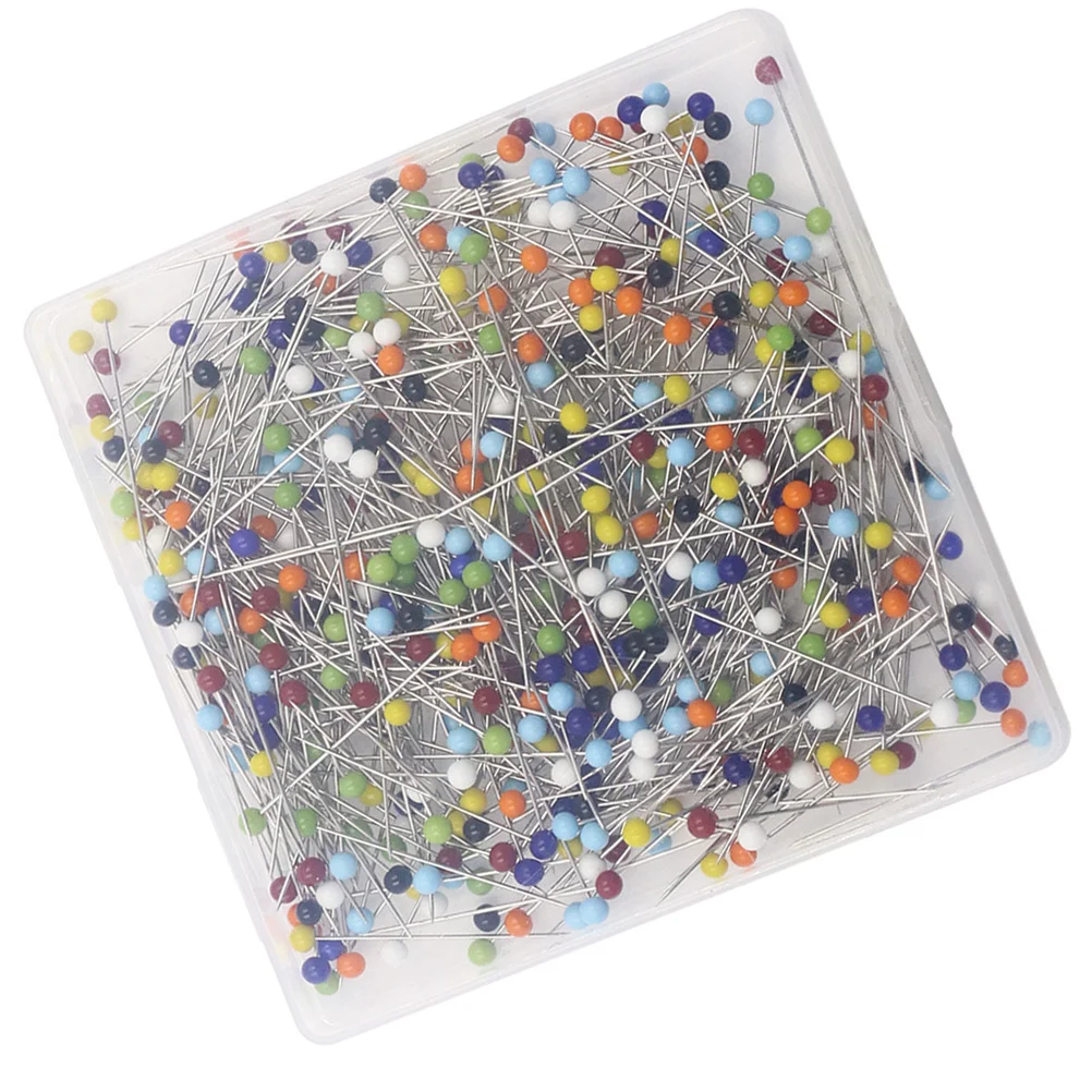 

500Pcs Pearl Locating Pins Strong Non-Bend Sewing Straight Pins for Embroidery Quilting DIY Dressmaking Sewing Tools Supplies