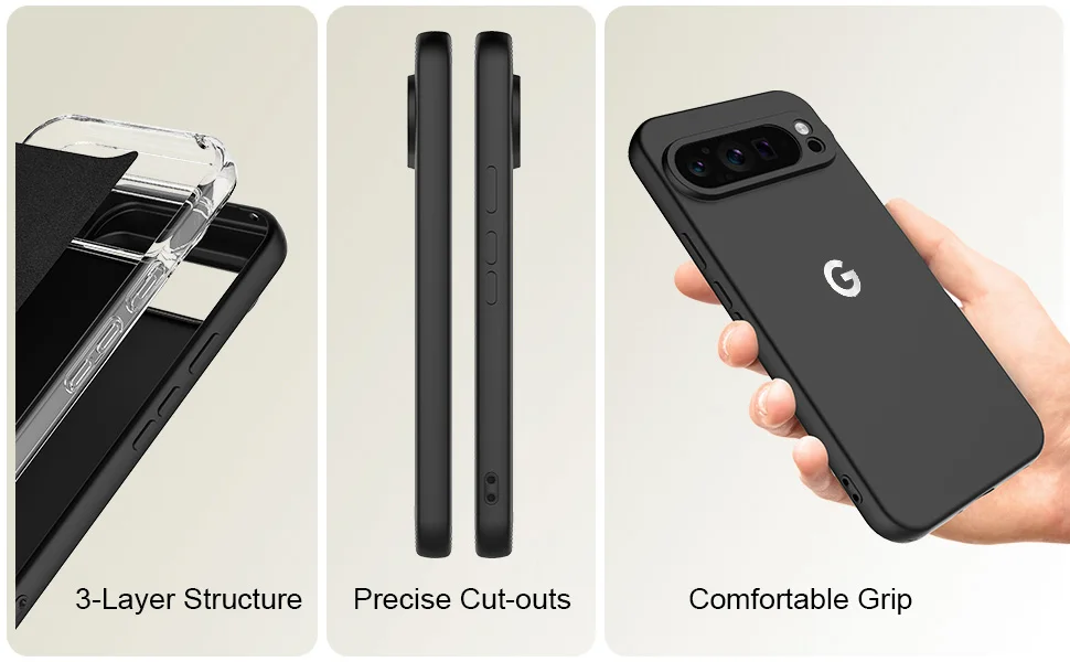 Hochwertige, hautfreundliche, weiche Silikon-Anti-Drop-Telefonhülle für Google Pixel 10 Pro XL 9, 8, 7, 9A, 8A, 7A, stoßfeste Schutzhülle – Detail 3