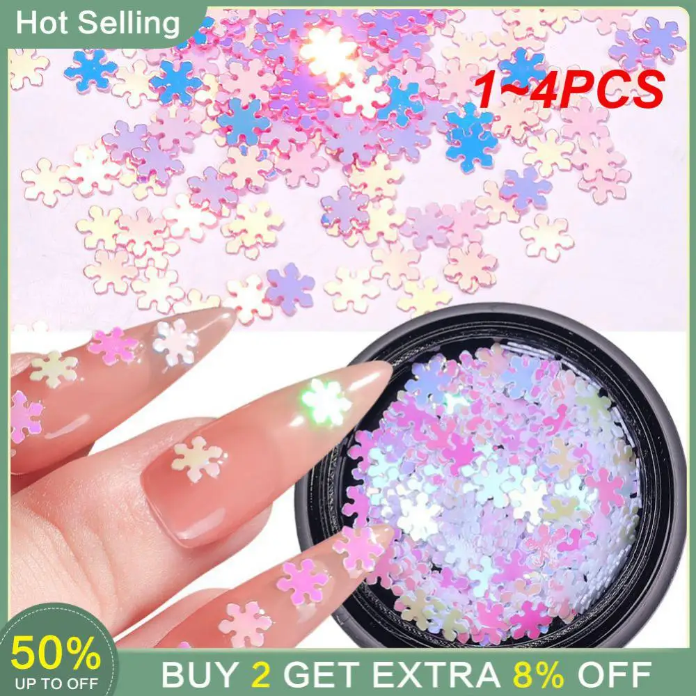 1~4PCS Gel Nail Polish Vibrant Colors High-quality Vibrant Nail Colors Sparkling Sequins Glitter Nails Must-have