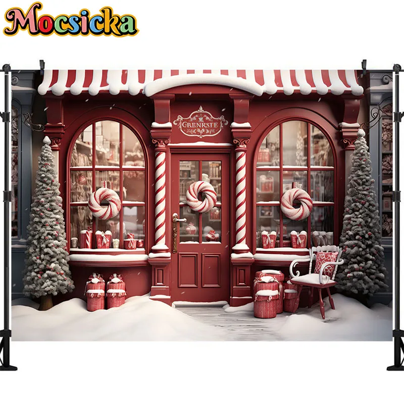 Mocsicka-Natal Fotografia Backdrop, Castelo Rosa, Retrato do bebê, Família Partido Fundos, Photo Studio Props, Presentes