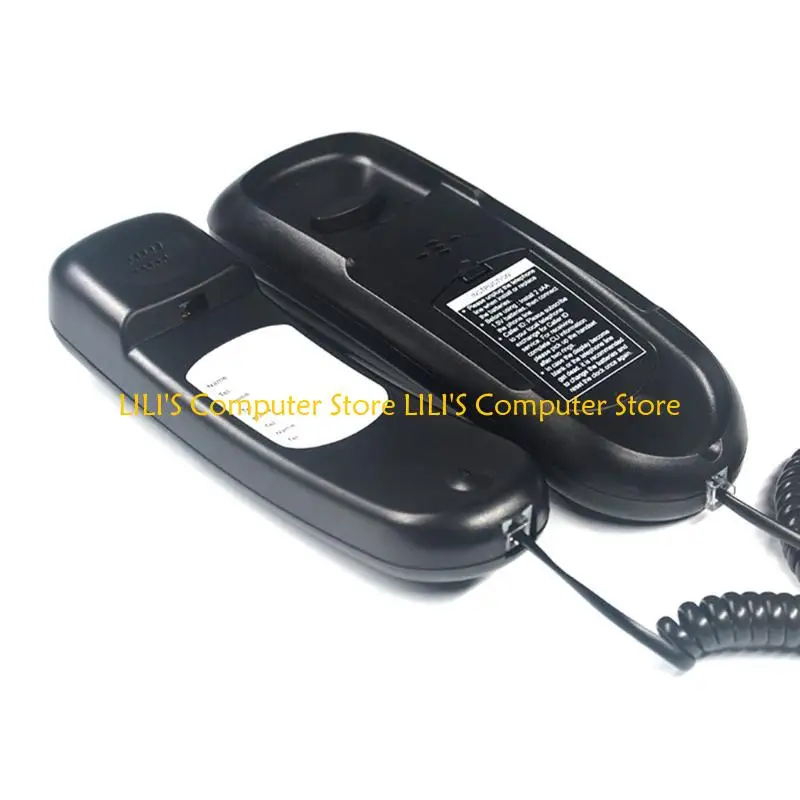 A52B Desk Landline Phone with LCD Last Number Redial Wall Mountable Fixed Telephone