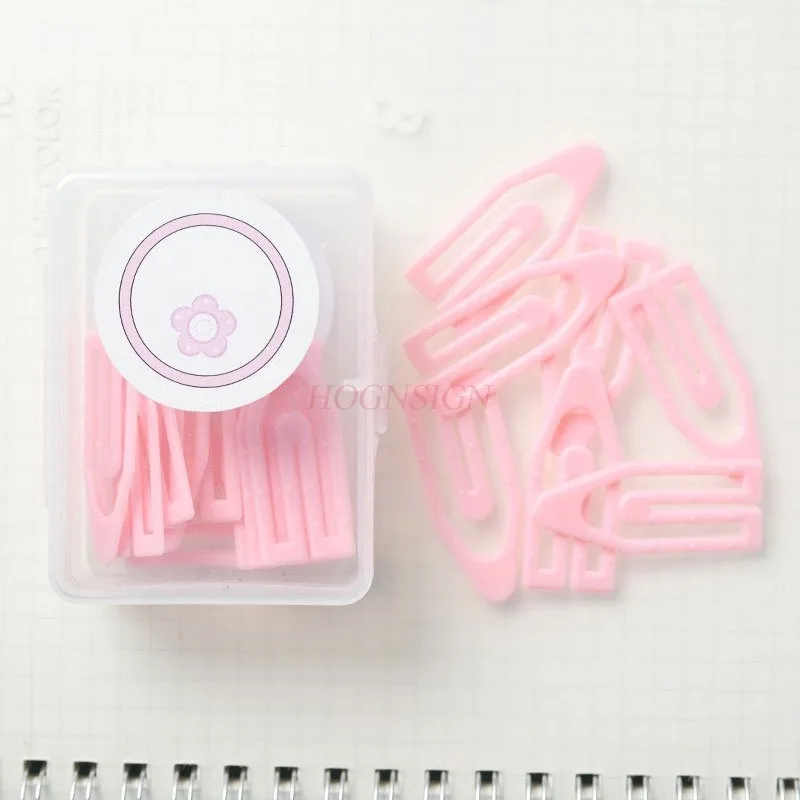 Barco colorido Shaped Paper Clips, Pequenos e Frescos Clips, Papelaria, 20pcs