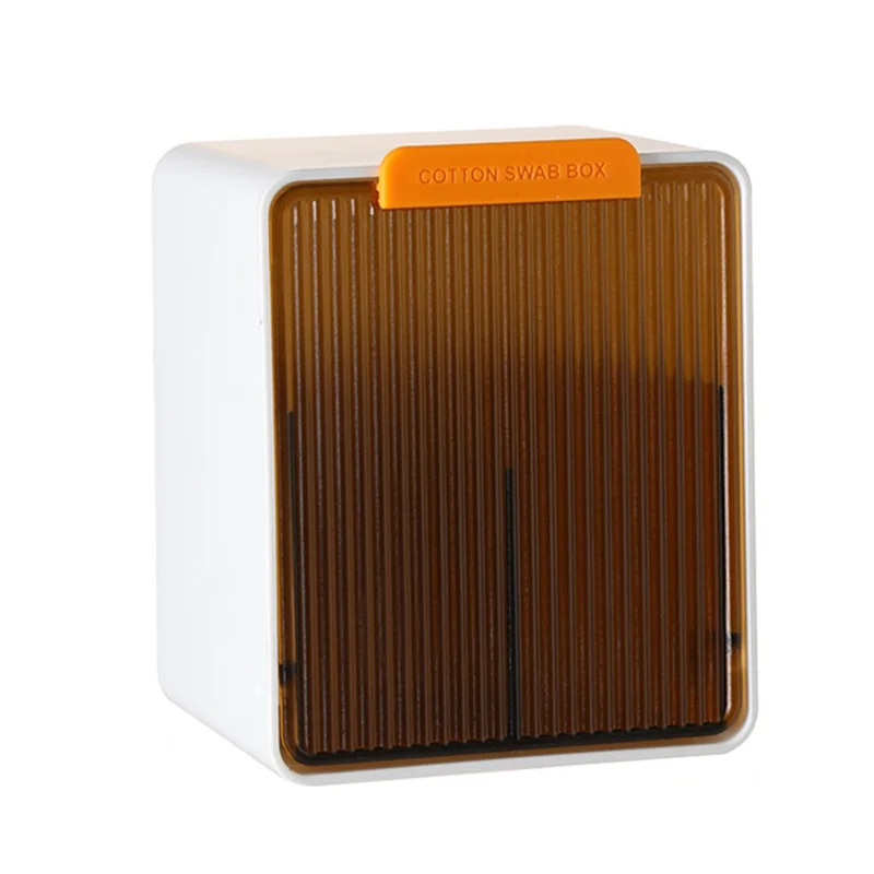 

HRBAJ-Настенный ящик для хранения ватных тампонов, держатель для Q-Tips, отсек для хранения, белый + оранжевый