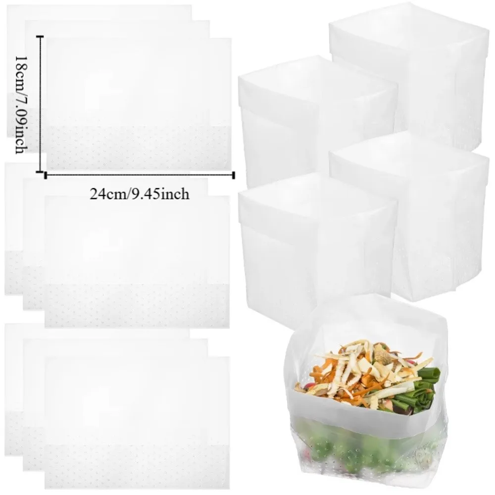 120PCS Anti-Clogging Kitchen Sink Drainage Bags Foldable Plastic Disposable Waste Bags Stand-Up Design Odor-Control