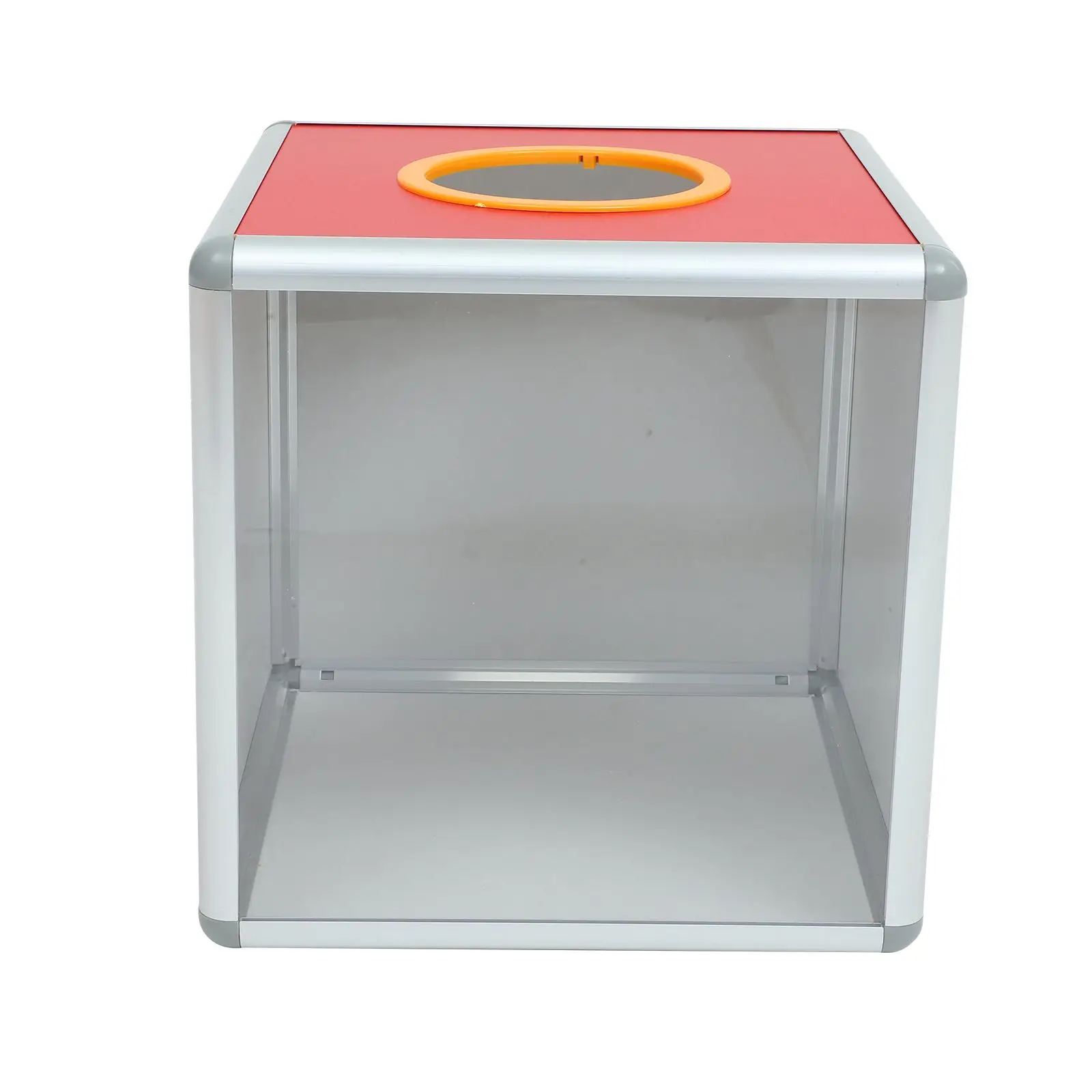Storage Lottery Box Tickets Raffle Boxes Donation for Fundraising Red Aluminum Alloy Child