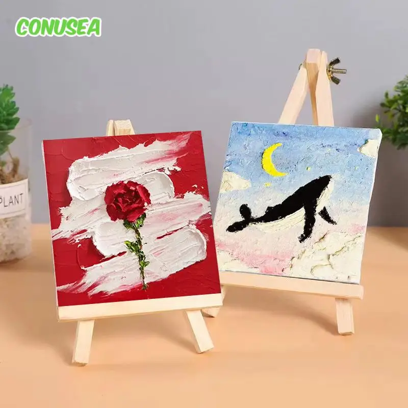 Diy Digital Oil Painting Drawing Board Rose Quartz Sand 3D Texture Painting Handmade Tulip Decorative Birthday Gift Girls Kids